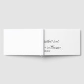 モダンミニマ伝統的リスト結婚ブラック ゲストブック (全面)