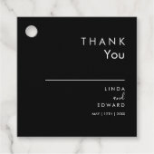 モダンミニマ伝統的リスト結婚ブラック フェイバータグ (正面)