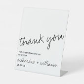 モダンミニマ伝統的リスト結婚ブラック 台座サイン (正面)