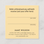 モダンミニマ実在リスト紹介カード 紹介カード (裏面)