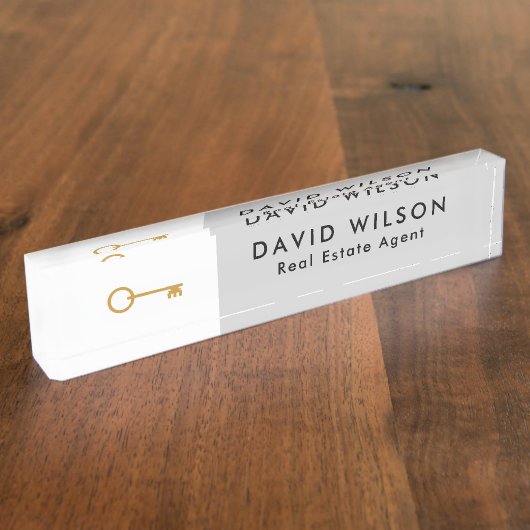 モダンミニマ実在リスト デスクネームプレート (側面)