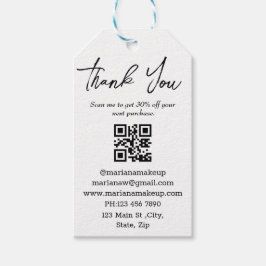 モダンミニマ感謝していリストのビジネスqrコード ギフトタグ
