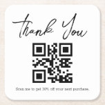 モダンミニマ感謝していリストのビジネスqrコード スクエアペーパーコースター<br><div class="desc">モダンミニマ感謝していリストユー・ビジネスqrコード紙Coaster</div>