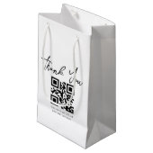 モダンミニマ感謝していリストのビジネスqrコード スモールペーパーバッグ (正面アングル)