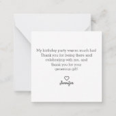 モダンミニマ感謝していリストよ甘い16 ノートカード (裏面)