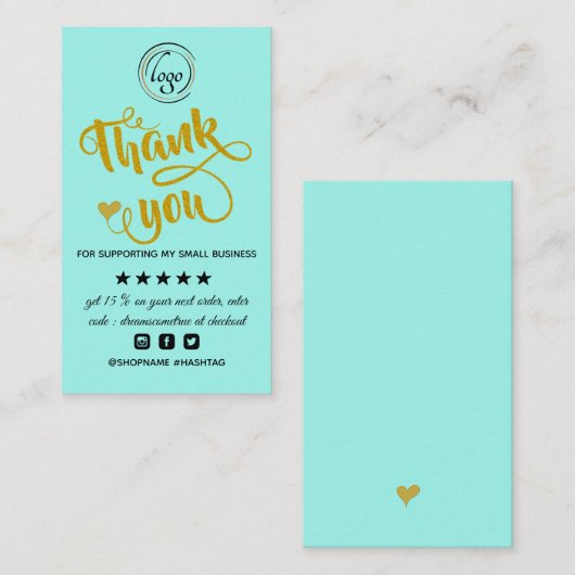 モダンミニマ感謝していー順 名刺 (正面/裏面)