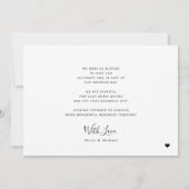 モダンミニマ数々のル写真結婚コラージュ サンキューカード (裏面)