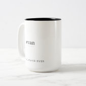 モダンミニマ最高のリストの夫パーソナライズされた ツートーンマグカップ (正面左)