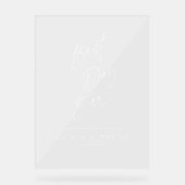 モダンミニマ最高のリストの結婚日 アクリルサイン (正面)