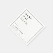 モダンミニマ最高のリスト・ディ・エバ結婚ー スタンダードカクテルナプキン (角)