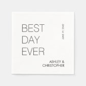 モダンミニマ最高のリスト"日結婚前" スタンダードカクテルナプキン (正面)