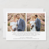 モダンミニマ結婚したリストの3結婚 Photo Script 案内状 (裏面)