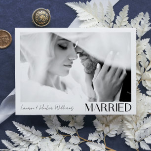 モダンミニマ結婚したリストの3結婚 Photo Script 案内状