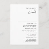 モダンミニマ結婚リストのイベントカード エンクロージャーカード (正面)