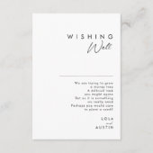 モダンミニマ結婚リストのウィッシングウェルカード エンクロージャーカード (正面)