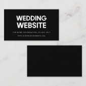 モダンミニマ結婚リストのウェブサイトカード エンクロージャーカード (正面/裏面)