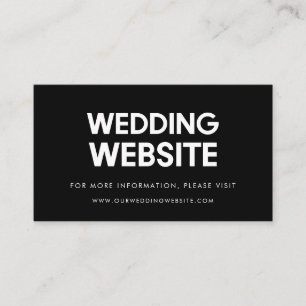モダンミニマ結婚リストのウェブサイトカード エンクロージャーカード