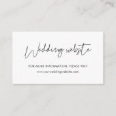 モダンミニマ結婚リストのウェブサイトカード エンクロージャーカード (正面)