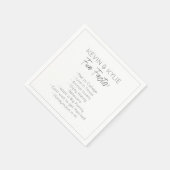 モダンミニマ結婚リストのカップルおもしろい事実 スタンダードカクテルナプキン (角)