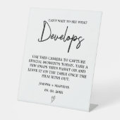 モダンミニマ結婚リストのカメラ看板 台座サイン (正面)