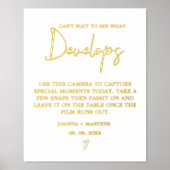 モダンミニマ結婚リストのカメラ看板 箔ポスター (正面)