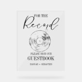 モダンミニマ結婚リストのゲストブックサイン アクリルサイン (正面)