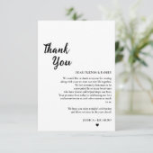 モダンミニマ結婚リストのテーブルサンキューカード サンキューカード (スタンド正面)