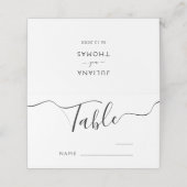 モダンミニマ結婚リストのテーブル番号 プレイスカード (外部開封)