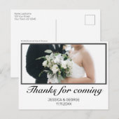 モダンミニマ結婚リストの写真に来対して ポストカード (正面/裏面)