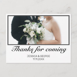モダンミニマ結婚リストの写真に来対して ポストカード