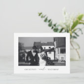 モダンミニマ結婚リストの写真サンキューカード サンキューカード (スタンド正面)