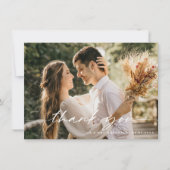 モダンミニマ結婚リストの写真サンキューカード サンキューカード (正面)