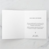 モダンミニマ結婚リストの写真サンキューカード サンキューカード (内部)