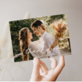 モダンミニマ結婚リストの写真サンキューカード サンキューカード