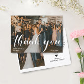 モダンミニマ結婚リストの写真サンキューカード サンキューカード