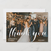 モダンミニマ結婚リストの写真サンキューカード サンキューカード (正面)