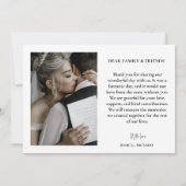 モダンミニマ結婚リストの写真サンキューカード 招待状 (裏面)