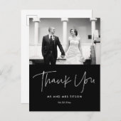 モダンミニマ結婚リストの写真感謝していはあなた ポストカード (正面/裏面)