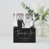 モダンミニマ結婚リストの写真感謝していはあなた ポストカード (スタンド正面)
