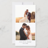 モダンミニマ結婚リストの写真 サンキューカード (正面)