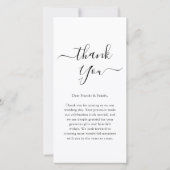 モダンミニマ結婚リストの写真 サンキューカード (裏面)