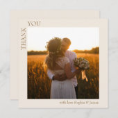 モダンミニマ結婚リストの写真 サンキューカード (正面/裏面)