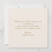 モダンミニマ結婚リストの写真 サンキューカード (裏面)