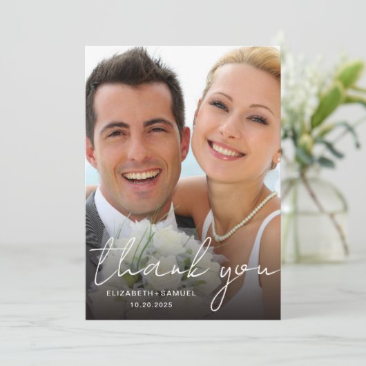 モダンミニマ結婚リストの写真 サンキューカード (スタンド正面)