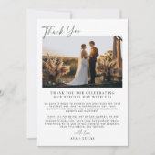 モダンミニマ結婚リストの写真 サンキューカード (正面)