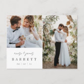 モダンミニマ結婚リストの写真 ポストカード (正面)