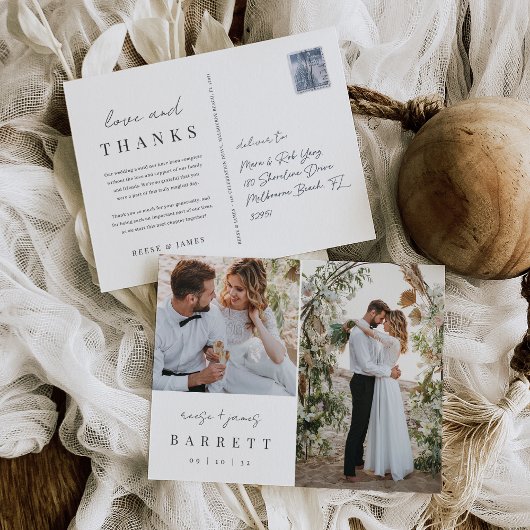 モダンミニマ結婚リストの写真 ポストカード