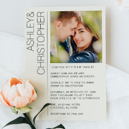 モダンミニマ結婚リストの写真 招待状