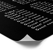 モダンミニマ結婚リストの座席表 ポスター (角)