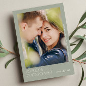 モダンミニマ結婚リストの最新の写真カード セーブザデート